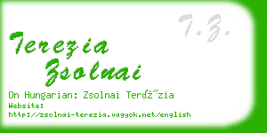 terezia zsolnai business card